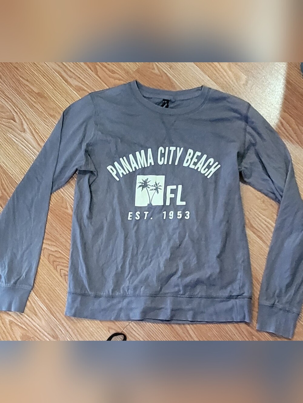 Panama City Beach FL Graphic Long Sleeve T-Shirt - Gray Color Size Kids Small